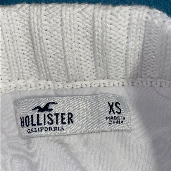 Hollister size XS vintage two-piece white crocheted cotton tank top & skirt - Picture 8 of 15